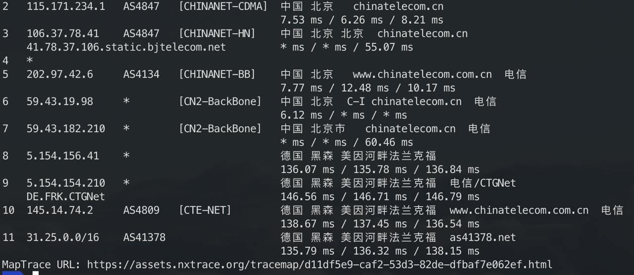 IPv4 去程路由 1